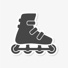 Fototapeta premium Roller Skates Icon Flat Graphic Design - vector Illustration