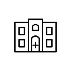 hospital building icon illustration