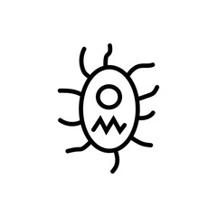 Obraz premium virus and pills icon illustration