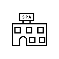 spa building icon illustration