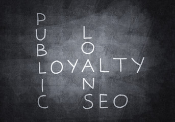 Chalk drawn crossword