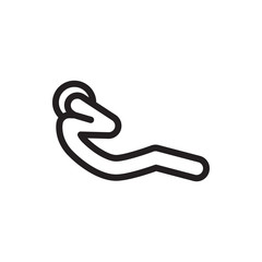 abdoninal workout icon illustration