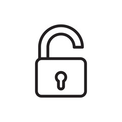 opened lock icon illustration