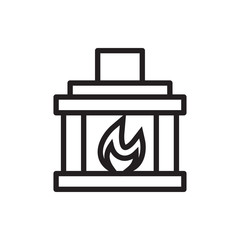 fireplace icon illustration