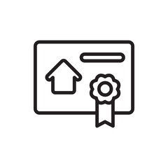 Obraz premium bill of house sell icon illustration