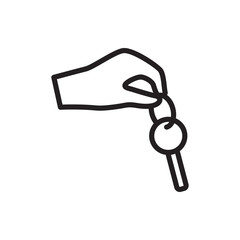 hand with key icon illustration