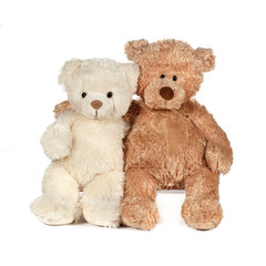 white and brown teddy bear that hugs