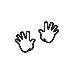 Obraz premium baby hands icon illustration