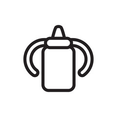 baby bottle icon illustration