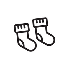 baby socks icon illustration