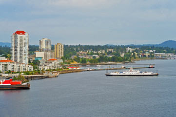 Naklejka premium Ferry transporting cars and people from Seattle to Vancouver