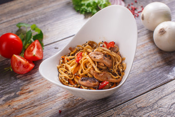 Oriental dishes - udon noodles