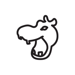 hippopotamus icon illustration