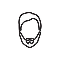 man hairstyle icon illustration