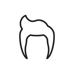 man hairstyle icon illustration