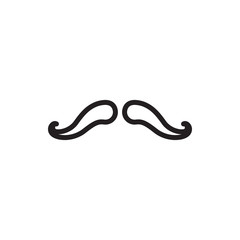 mustache icon illustration