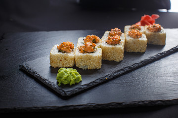 Japanese food hot roll with tuna