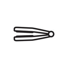 hair straightener icon illustration