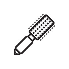 hair brush icon illustration