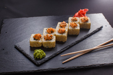 Japanese food hot roll with tuna