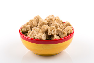 Brown cane sugar cubes