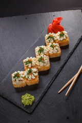 Japanese food hot roll with tuna