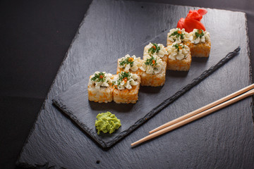 Japanese food hot roll with tuna