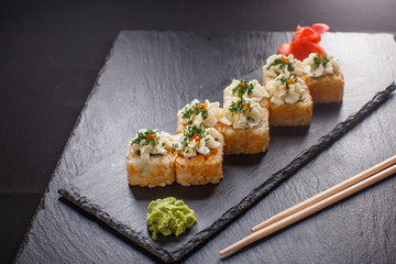 Japanese food hot roll with tuna