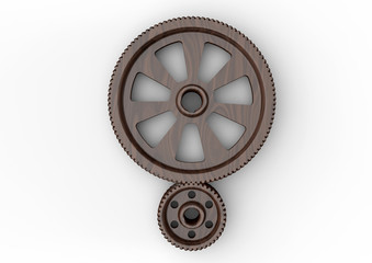 Fototapeta premium 3D render - gear assembly sculpture