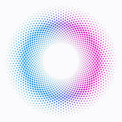 Polka Dot Circle #Blue and red_Cool and Warm