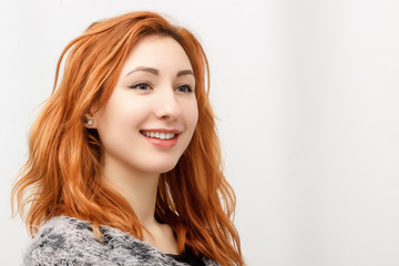 Naklejka premium Beautiful Girl with Healthy Long Straight Hair