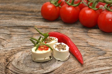 Feta cheese appetizer with spices