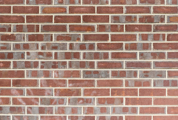 Red Brick Wall with Gray Weathering