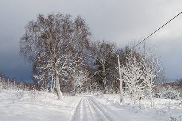 zima na Pojezierzu Drawskim