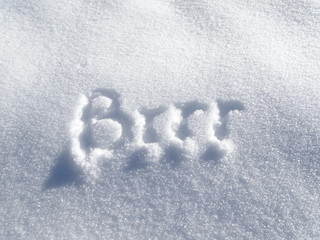 Brrr … Kalt.

