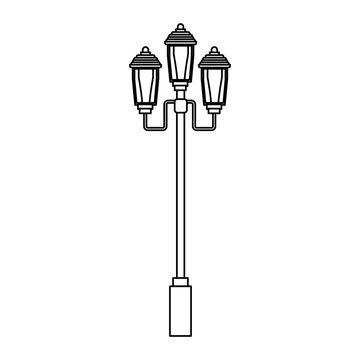 street lamp icon over white background. vector illustration