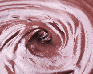 Melted chocolate or chocolate glaze.