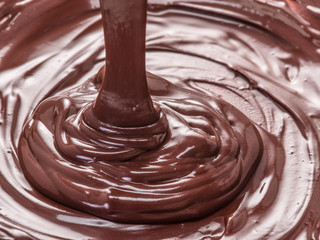 Melted chocolate or chocolate glaze.