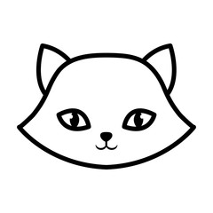 face cat breed animal mammal outline vector illustration eps 10