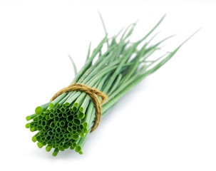 Green onion isolated on the white background