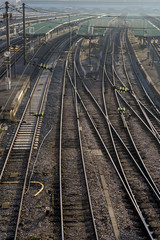 Fototapeta premium Rails et quais de gare