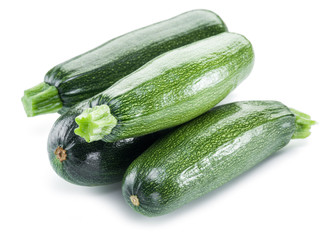 Zucchini on a white background.