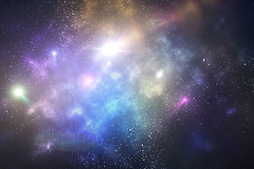 Fototapeta na wymiar galaxy with stars