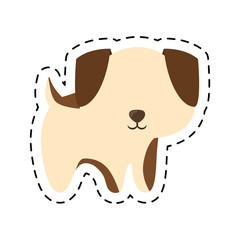 puppy adorable pedigree cut line vector illustration eps 10