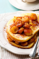 French toast with banana