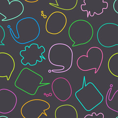 Speech bubbles seamless pattern