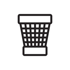 trash bin icon illustration