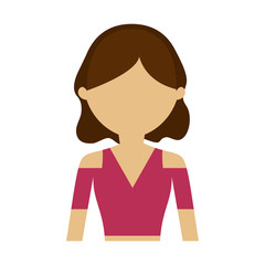 character woman hairstyle trendy vector illustration eps 10