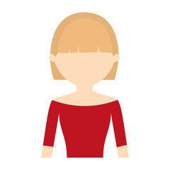 character woman portrait casual vector illustration eps 10