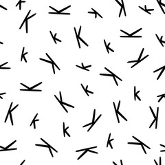 Seamless pattern - letters K